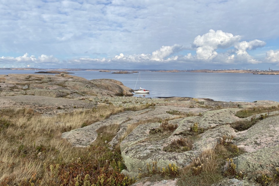 hav, himmel och segelbåt